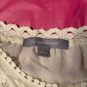 NY Collection Ivory Lace Blouse